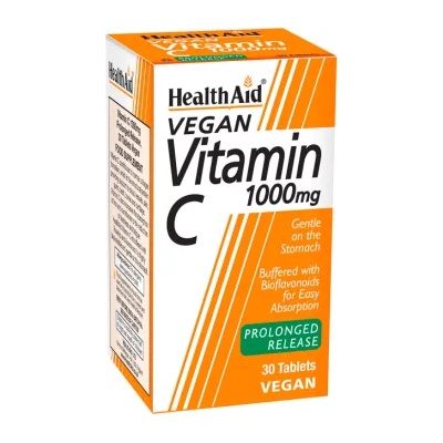 HEALTHAID Хранителна добавка витамин Ц 1000мг , Health Aid Vitamin C 1gr Bioflavonoids 30 Tabs