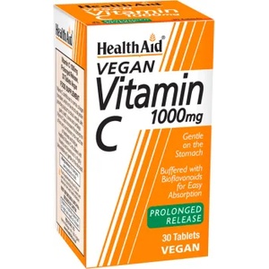 HEALTHAID Хранителна добавка витамин Ц 1000мг , Health Aid Vitamin C 1gr Bioflavonoids 30 Tabs