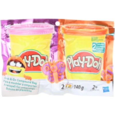 Play-doh Modelína v sáčku 2 ks fialová + oranžová