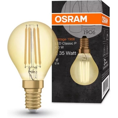 OSRAM Led ЛАМПА vintage 1906 led cl p fil gold 35 4w/825 e14 ledvance (202401313)