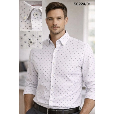 Ego Man pánská košile slim fit S0224-01 bílá