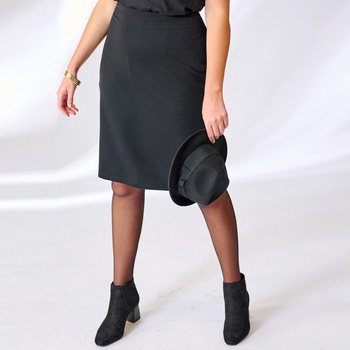 Blancheporte rovná sukně z úpletu Milano černá