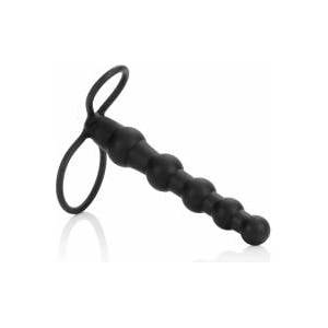 Boss of Toys CalExotics Love Rider Beaded Dual Shaft Black Silicone System 14.5cm