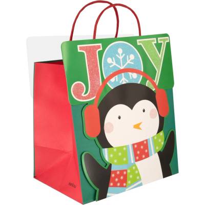 Party Dárková taška na vánoční dárky Tučňák 23,5 cm