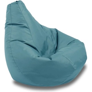 Pufrelax Пуф круша за деца 4-14 г. , 160л. , Nirvana Light - Teteron Aqua, За открито, Перящ се калъф, Пълнеж от Полистиролни перли (PUF-G-NL-TEX-AQA)