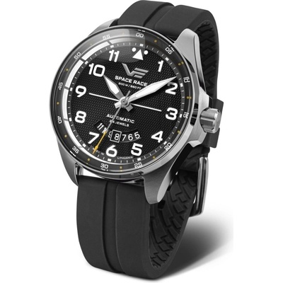 Vostok Europe YN55/325A745S Černý silikonový řemínek