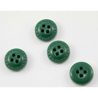 Dierkový gombík - zelený - priemer 1,5 cm