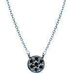 SAVICKI Кръгло колие от бяло злато 585 с черни диаманти 0.02К, 42 см