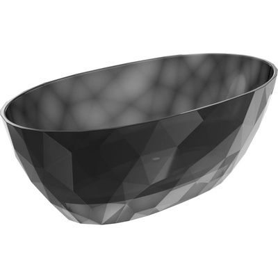 Mexen Orax черна самостоятелна вана прозрачна 170 x 80 см, хромиран клапан (58081708013)