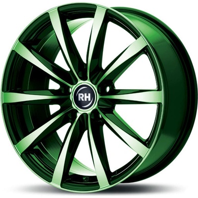 RH Gt Rad 10X19 5X112 ET45 green polished