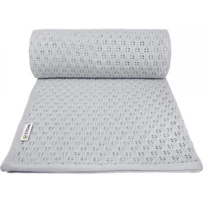 T Tomi Pletená deka summer grey šedá
