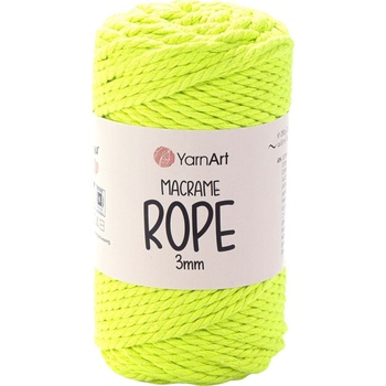 YARNART Macrame Rope 3 mm 3 mm 63 m 801 Neon Yellow юта (Macrame Rope 3 mm 801)