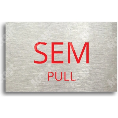 ACCEPT Tabulka SEM - TAM - typ 33 (80 x 50 mm) - stříbrná tabulka - barevný tisk bez rámečku