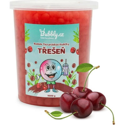 Bubbly.cz Domácí Bubble Tea Práskací kuličky třešeň 1 kg