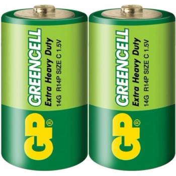Image 1 of GP Batteries Батерия цинкова, GP, 14G-S2 Greencell, R14, 1.5V, 2бр (GP-BM-14G-S2)