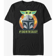 Zoot Fan unisex tričko Star Wars Mando Piggy Back Černé