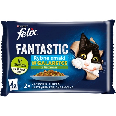 Felix Fantastic ká venkovská chuť v želé z lososa pstruha a zeleniny 4 x 85 g