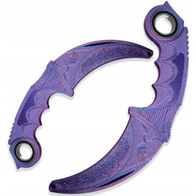Karambit Fidget Hračka Modrá Plastová