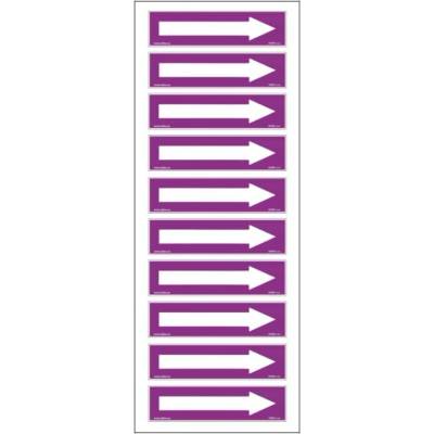 DUKO POTRUBÍ PRO KYSELINY A ZÁSADY symbol vpravo Formát: arch 10 ks - 13 x 50 mm