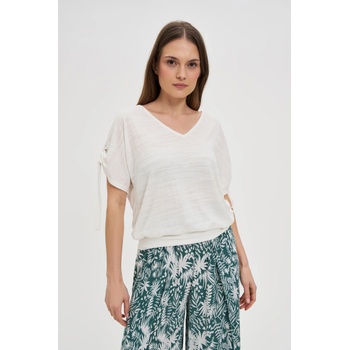 Moodo Бял топ с връзки на ръкавите Moodo | Byal | ЖЕНИ | XS