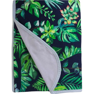 BABYMATEX Obojstranná deka Bamboo bambusová-bavlnená Monstera