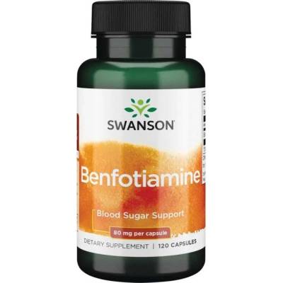 Swanson Benfotiamine, 80 mg, 120 капсули, Swanson (SWU975)