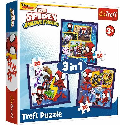 Trefl 3v1 Spidey a jeho úžasní přátelé 20,36,50 dielov
