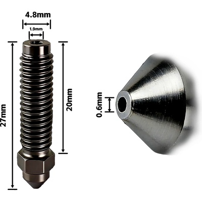 Elegoo Дюза от закалена стомана за Elegoo Centauri Carbon 0.4mm