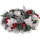 Veniec MagicHome Vianoce biely 30 cm