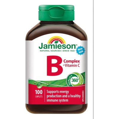 Jamieson B-komplex s vitamínom C 100 tabliet