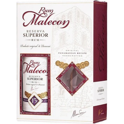 Malecon 15yo 40% 0,7 l (dárkové balení se sklenicí)