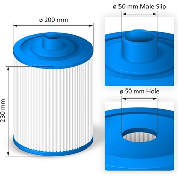 Crystalline Pool Spa Filter Filtrační kartuše SC744