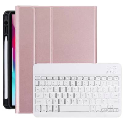 Калъф с клавиатура и място на Apple Pencil за iPad Air 4 (2020) / Air 5 (2022) / Pro 11" (2018-2022) - розово (46436)