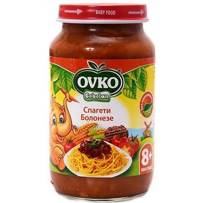 OVKO Bebelan - Пюре спагети болонезе 8 месец 220 гр (5879)