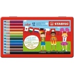 STABILO Цветни моливи Color 12 цвята в метална кутия