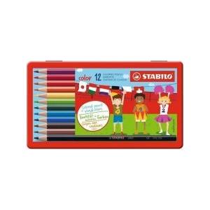 STABILO Цветни моливи Color 12 цвята в метална кутия