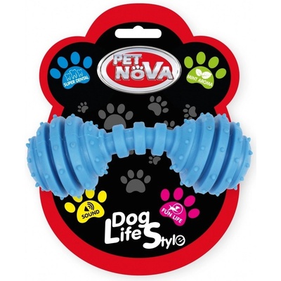 Petnova Hracky HRACKA TPR DUMBBELL 12 cm BLUE