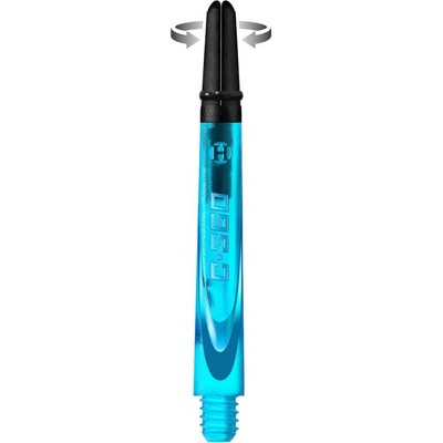 Harrows Carbon 360 aqua modré, dlhé 47mm, otočné