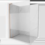 Mexen Kioto L душекран Walk-in 70 x 200 cm, прозрачен/матов, четкан мед - 800-070-103-65-35 (800-070-103-65-35)