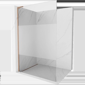 Mexen Kioto L душекран Walk-in 70 x 200 cm, прозрачен/матов, четкан мед - 800-070-103-65-35 (800-070-103-65-35)