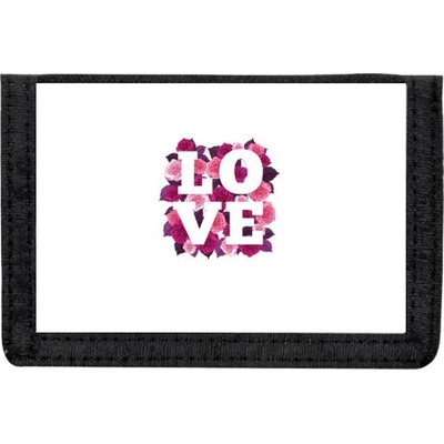 Peněženka na suchý zip Love full of roses