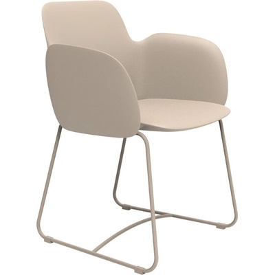 VONDOM PEZZETTINA Krémově bílé plastové zahradní křeslo