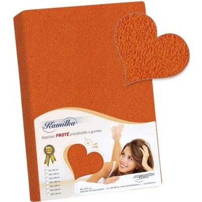Bellatex prostěradlo froté oranžové 90x200