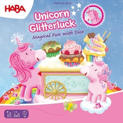 HABA Детска настолна игра Еднорог забавление с кубчета от 4 години (2013170002)