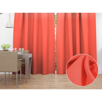 Biante Dekoračný záves Rongo RG-037 Koralový 140x140 cm