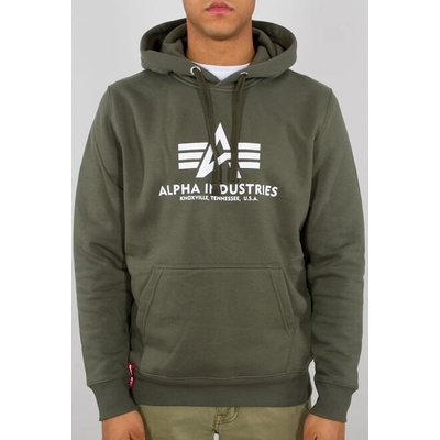 Alpha Industries Mikina Basic Hoody zelená tmavě