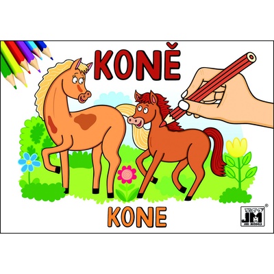 Koně omalovánka A5