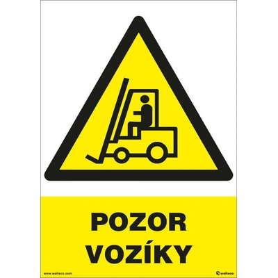 Walteco Pozor - vozíky 210x297mm, formát A4, samolepka Množstvo: 1 ks , 20038