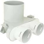 Пластмасов конектор за таван Dalap Flexitech CPMC, 2 извода Ø 75 мм, фланец Ø 125 мм (196434)