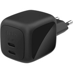 Belkin BOOSTCHARGE PRO мрежово зарядно устройство с 2 Type-C порта, 67 W, PD бързо зареждане, ЧЕРНО WCH020KQBK (WCH020KQBK)